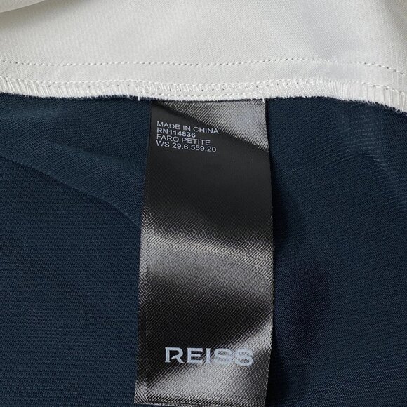 NEW REISS Midi Dress Black Size M Petite Faro Hybrid Colourblock Sleeveless - Picture 2 of 10